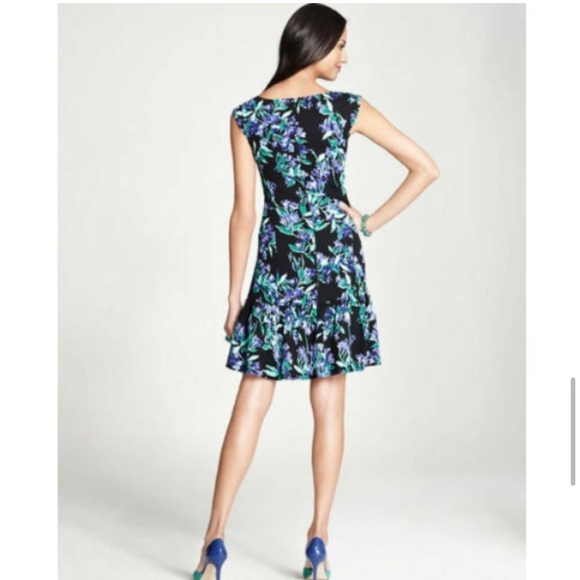Ann Taylor Floral Flounce Hem Dress - Picture 2 of 6